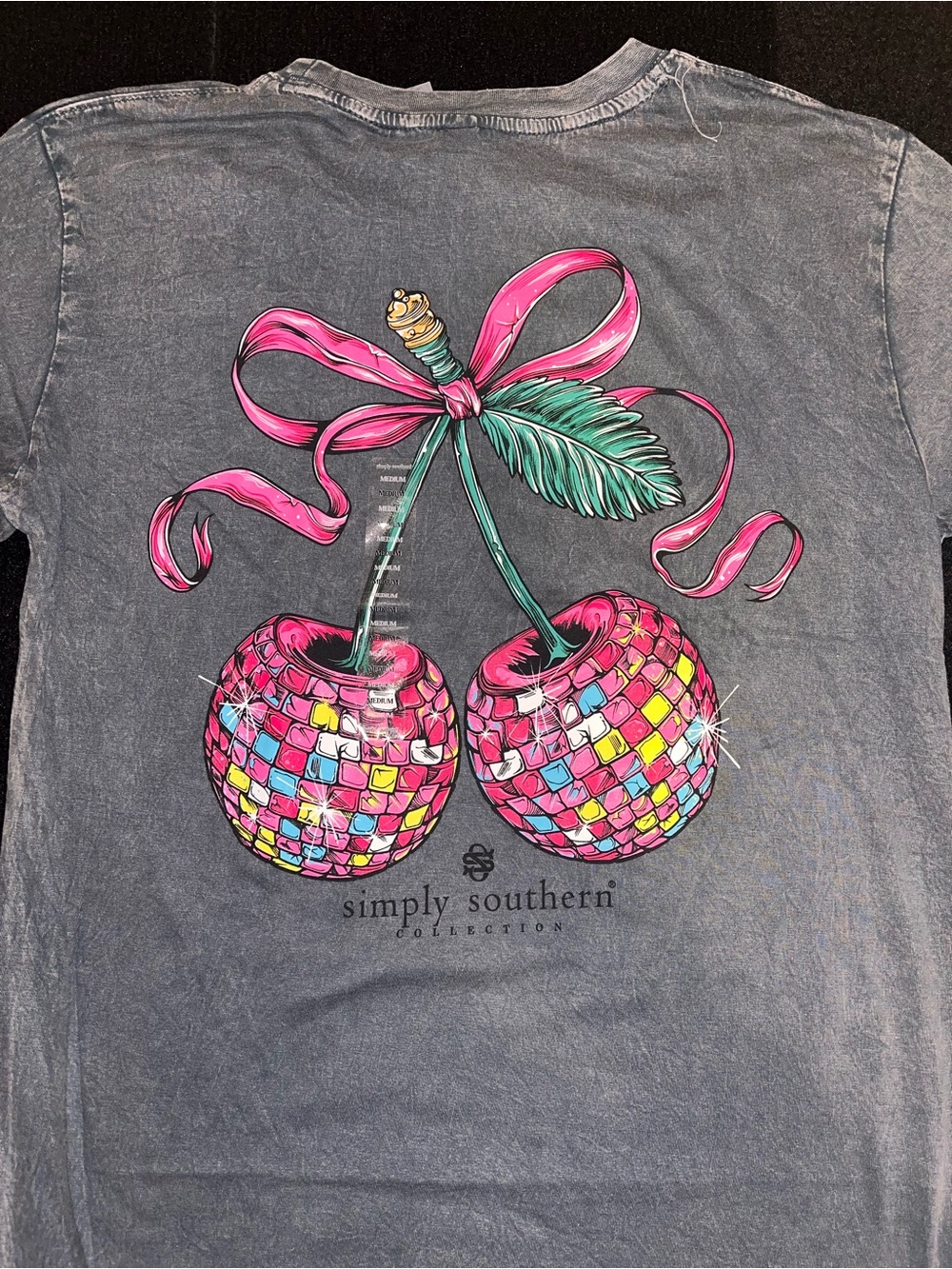 Simply Southern "Disco Ball Cherry" T-Shirt NWT - Medium